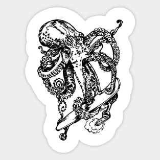 SEEMBO Octopus Skater Skateboarding Skateboard Skating Skateboarder Sticker